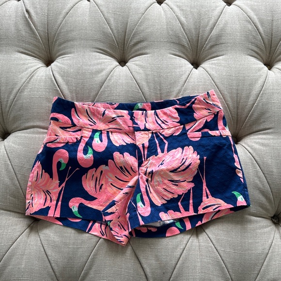 Lilly Pulitzer Pink Flamingo  Shorts - Picture 2 of 5